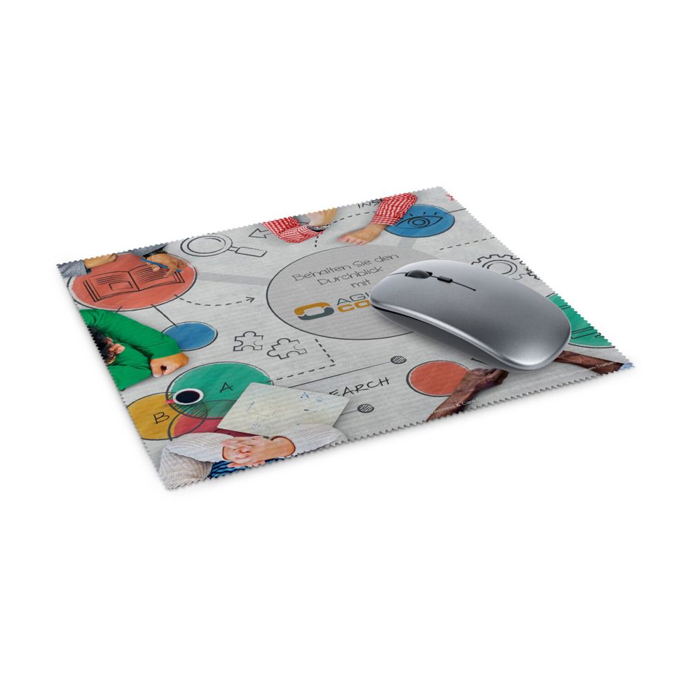 Bild Mousepad 4in1 aus Mikrofaser, mit Anti-Rutsch Noppen, 20 x 23 cm, inkl. Polybeutel