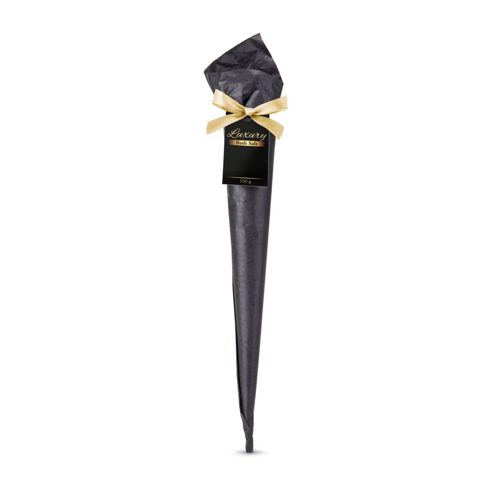 Bild Badesalz Luxury, Duftrichtung Vanille, Geschenktüte in Schwarz, 100 Gramm